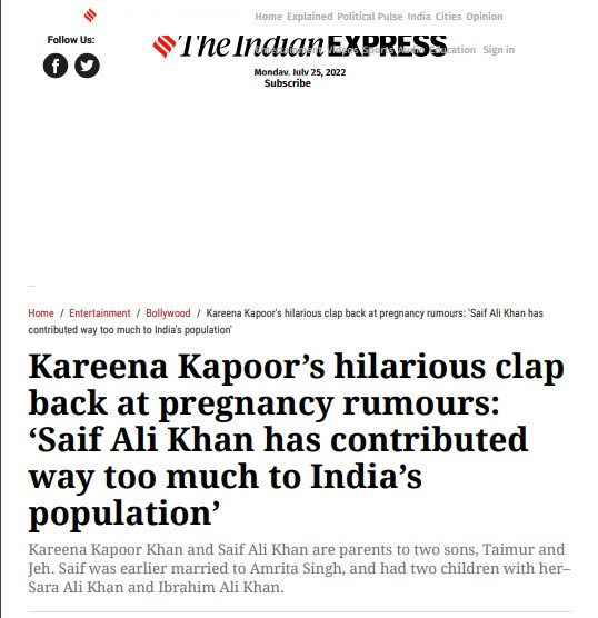 Kareena Kapoor’s hilarious clap back at pregnancy rumors 